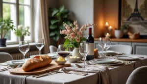 découvrez comment réussir un dîner à la française sans stress grâce à notre guide d'étiquette moderne, alliant tradition et simplicité pour impressionner vos invités.